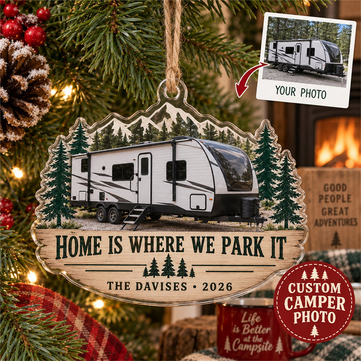 Personalized Camper RV Acrylic Ornament - Custom Photo Keepsake - image 1