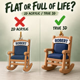 Personalized Retirement Rocking Chair 3D Ornament - Custom Christmas Keepsake - image 3