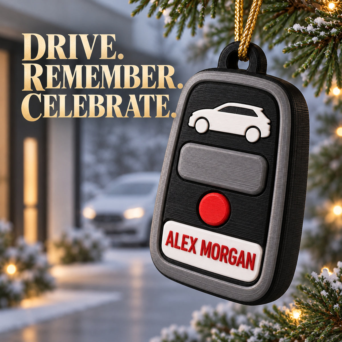 Personalized Car Key 3D Ornament - Custom Christmas Keepsake - image 9