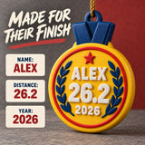 Personalized Marathon Medal 3D Ornament - Custom Christmas Keepsake - image 7