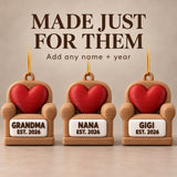 Personalized New Grandparent Chair Heart 3D Ornament - Custom Christmas Keepsake - image 6