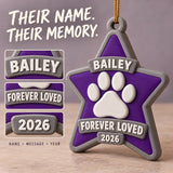 Personalized Memorial Star Paw 3D Ornament - Custom Christmas Keepsake - image 7