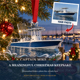 Personalized Fishing Boat Acrylic Ornament - Custom Photo Keepsake - image 5