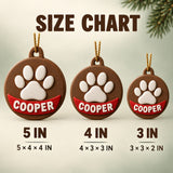 Personalized Raised Paw Name 3D Ornament - Custom Christmas Keepsake - image 5