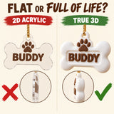 Personalized Dog Bone 3D Ornament - Custom Christmas Keepsake - image 3