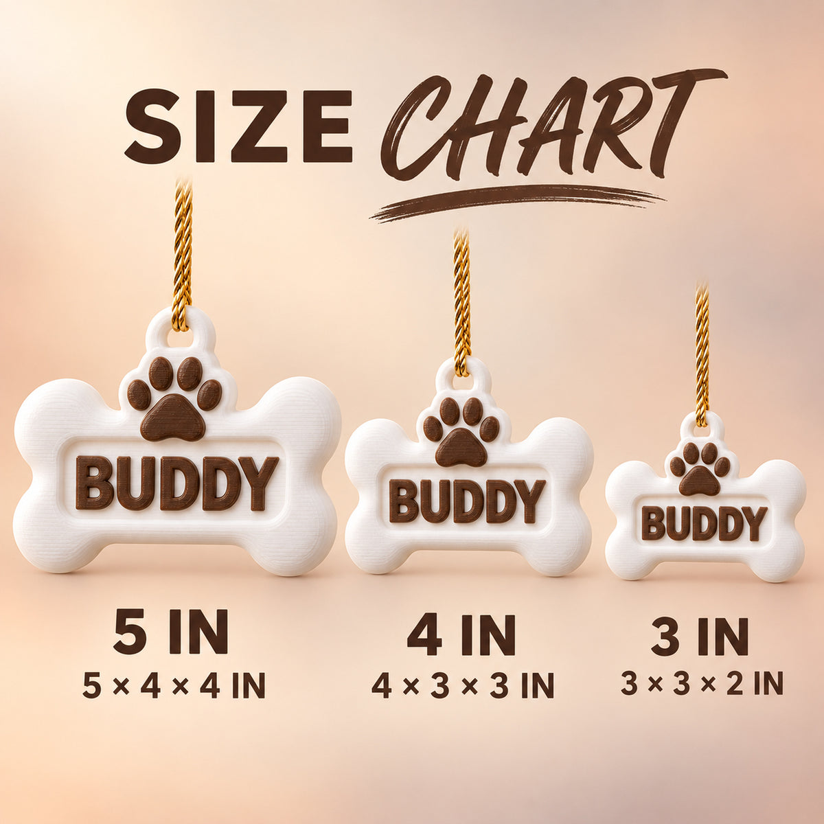 Personalized Dog Bone 3D Ornament - Custom Christmas Keepsake - image 5