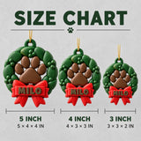 Personalized Paw Wreath 3D Ornament - Custom Christmas Keepsake - image 5