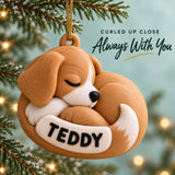 Personalized Curled Dog 3D Ornament - Custom Christmas Keepsake - image 2