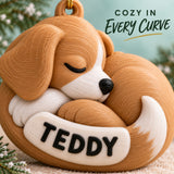 Personalized Curled Dog 3D Ornament - Custom Christmas Keepsake - image 6