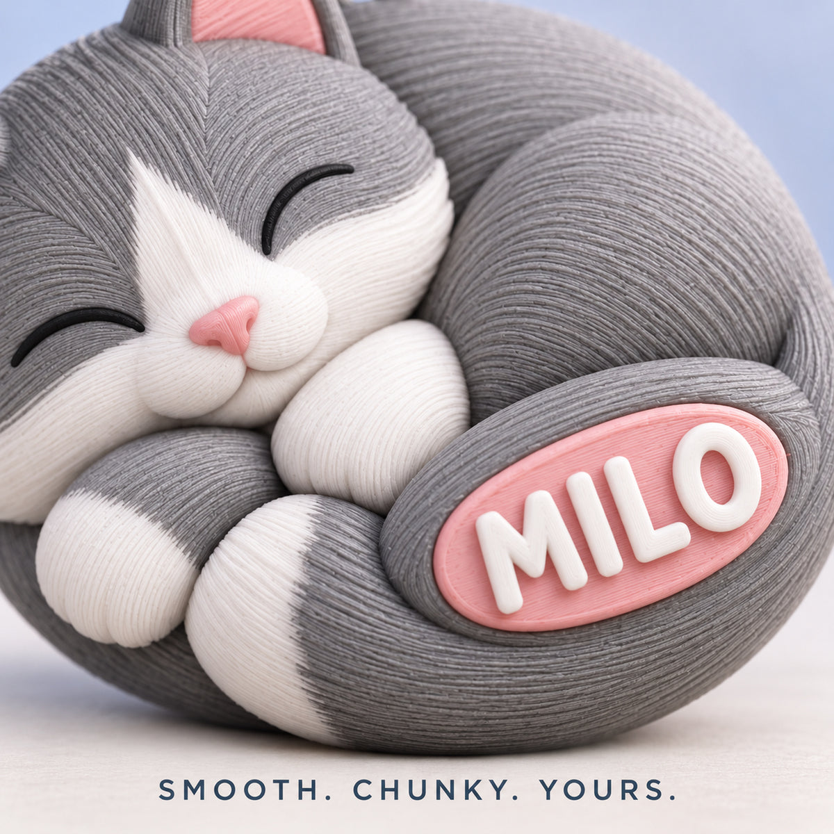 Personalized Curled Cat 3D Ornament - Custom Christmas Keepsake - image 6
