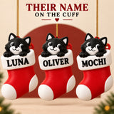Personalized Cat Stocking 3D Ornament - Custom Christmas Keepsake - image 7