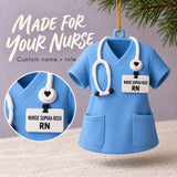 Personalized Nurse Scrubs 3D Ornament - Custom Christmas Keepsake - image 6