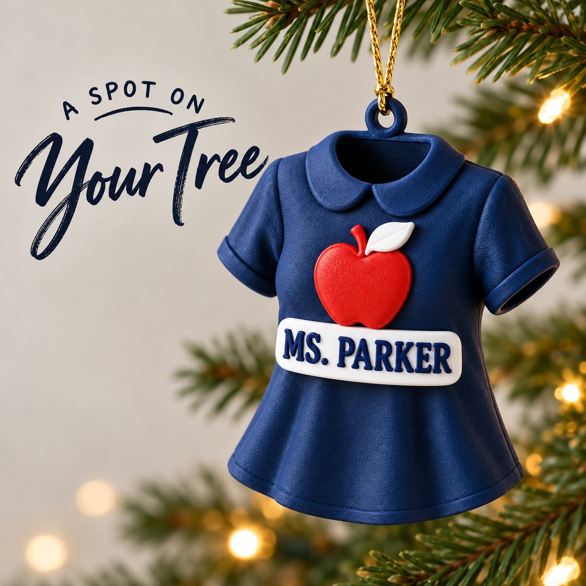 Personalized Teacher Outfit 3D Ornament - Custom Christmas Keepsake - image 7