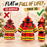 Personalized Firefighter Outfit 3D Ornament - Custom Christmas Keepsake - image 3