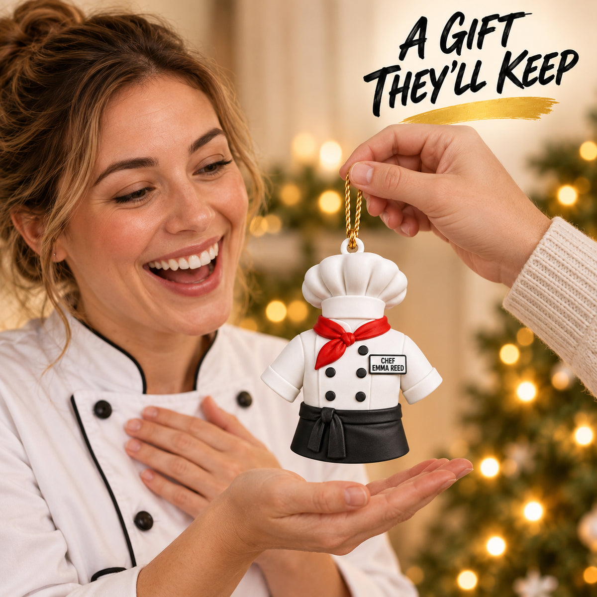 Personalized Chef Coat 3D Ornament - Custom Christmas Keepsake - image 8