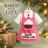 Personalized Baker Apron Cupcake 3D Ornament - Custom Christmas Keepsake - image 9