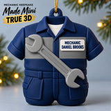 Personalized Mechanic Jumpsuit Wrench 3D Ornament - Custom Christmas Keepsake - image 1