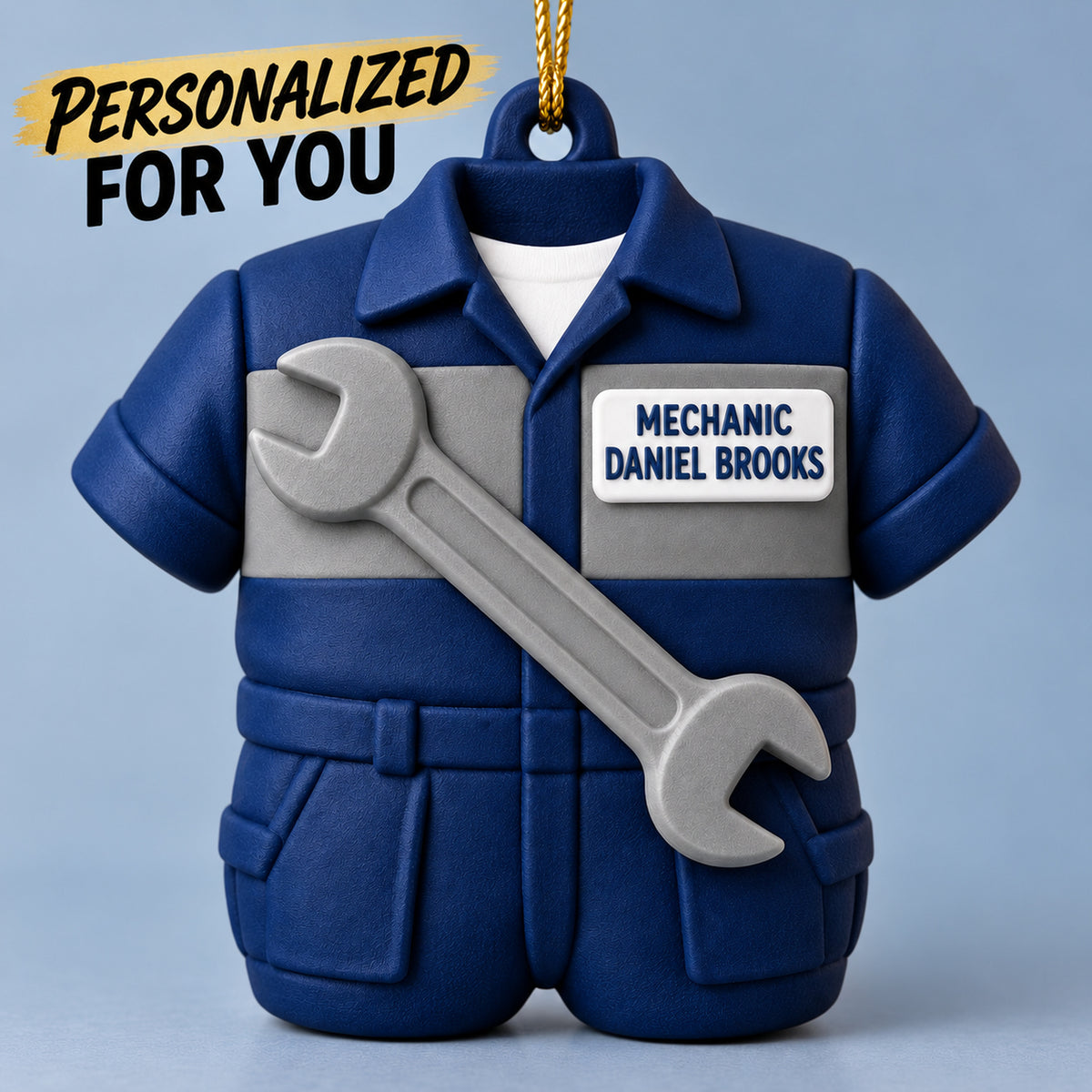 Personalized Mechanic Jumpsuit Wrench 3D Ornament - Custom Christmas Keepsake - image 7