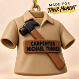Personalized Carpenter Jacket Hammer 3D Ornament - Custom Christmas Keepsake - image 6