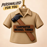 Personalized Carpenter Jacket Hammer 3D Ornament - Custom Christmas Keepsake - image 7