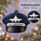 Personalized Pilot Hat Airplane 3D Ornament - Custom Christmas Keepsake - image 7