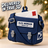 Personalized Mail Carrier Bag Envelope 3D Ornament - Custom Christmas Keepsake - image 1
