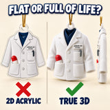 Personalized Pharmacist Coat Pill 3D Ornament - Custom Christmas Keepsake - image 3