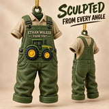 Personalized Farmer Overalls Tractor 3D Ornament - Custom Christmas Keepsake - image 4