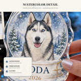 Personalized Snow Globe Dog Photo Acrylic Ornament - Custom Pet Keepsake - image 5