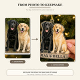 Personalized Two Best Friends Photo Acrylic Ornament - Custom Pet Keepsake - image 3