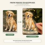 Personalized Wildflower Pet Memorial Photo Acrylic Ornament - Custom Pet Keepsake - image 3