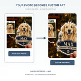 Personalized Best Buddy Grandpa Photo Acrylic Ornament - Custom Pet Keepsake - image 3