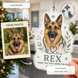 Personalized Veterinarian Thank You Photo Acrylic Ornament - Custom Pet Keepsake - image 1
