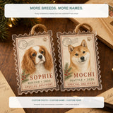Personalized Vintage Postage Dog Photo Acrylic Ornament - Custom Pet Keepsake - image 4