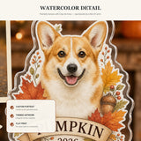 Personalized Autumn Leaves Dog Photo Acrylic Ornament - Custom Pet Keepsake - image 5