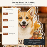Personalized Autumn Leaves Dog Photo Acrylic Ornament - Custom Pet Keepsake - image 9