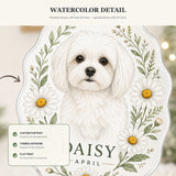 Personalized Birth Flower Dog Photo Acrylic Ornament - Custom Pet Keepsake - image 5