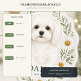 Personalized Birth Flower Dog Photo Acrylic Ornament - Custom Pet Keepsake - image 9