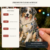 Personalized Christmas Lights Dog Photo Acrylic Ornament - Custom Pet Keepsake - image 9