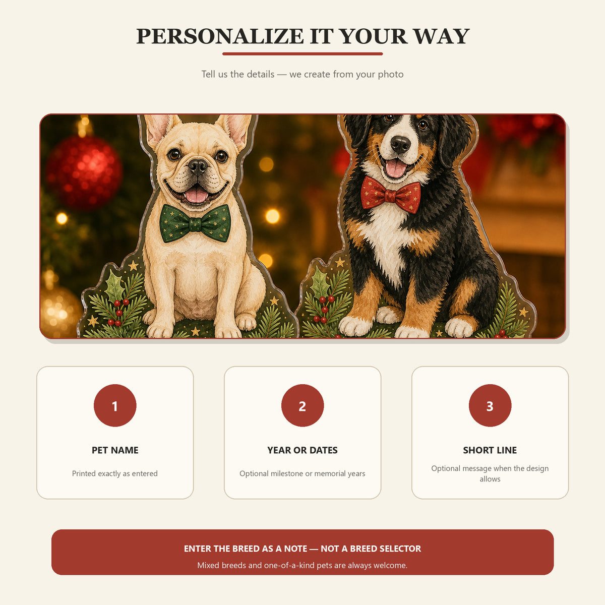 Personalized First Christmas Dog Photo Acrylic Ornament - Custom Pet Keepsake - image 8