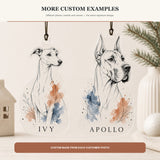 Personalized Minimal Ink Splash Dog Photo Acrylic Ornament - Custom Pet Keepsake - image 4