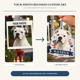 Personalized Patriotic Stars Dog Photo Acrylic Ornament - Custom Pet Keepsake - image 3