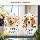 Personalized Patriotic Stars Dog Photo Acrylic Ornament - Custom Pet Keepsake - image 4