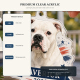 Personalized Patriotic Stars Dog Photo Acrylic Ornament - Custom Pet Keepsake - image 9