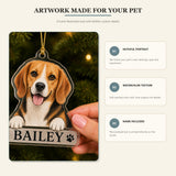 Personalized Peek Over My Name Dog Photo Acrylic Ornament - Custom Pet Keepsake - image 5