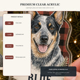 Personalized Rustic Plaid Dog Photo Acrylic Ornament - Custom Pet Keepsake - image 8