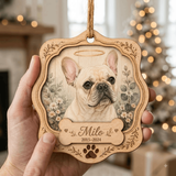 Personalized Angel Halo Pet Memorial Photo Wood Ornament - Custom Pet Keepsake - image 4