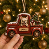Personalized Pickup Pup Photo Wood Ornament - Custom Pet Keepsake - image 3
