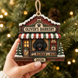 Personalized Holiday Barkery Photo Wood Ornament - Custom Pet Keepsake - image 6