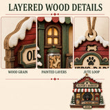 Personalized Holiday Barkery Photo Wood Ornament - Custom Pet Keepsake - image 9